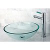 Fauceture EVSPCC1 1/2" Round Tempered Glass Vessel Sink, Clear EVSPCC1